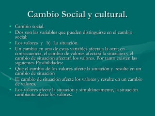 cambio social que son los cambios sociales y sus tipos