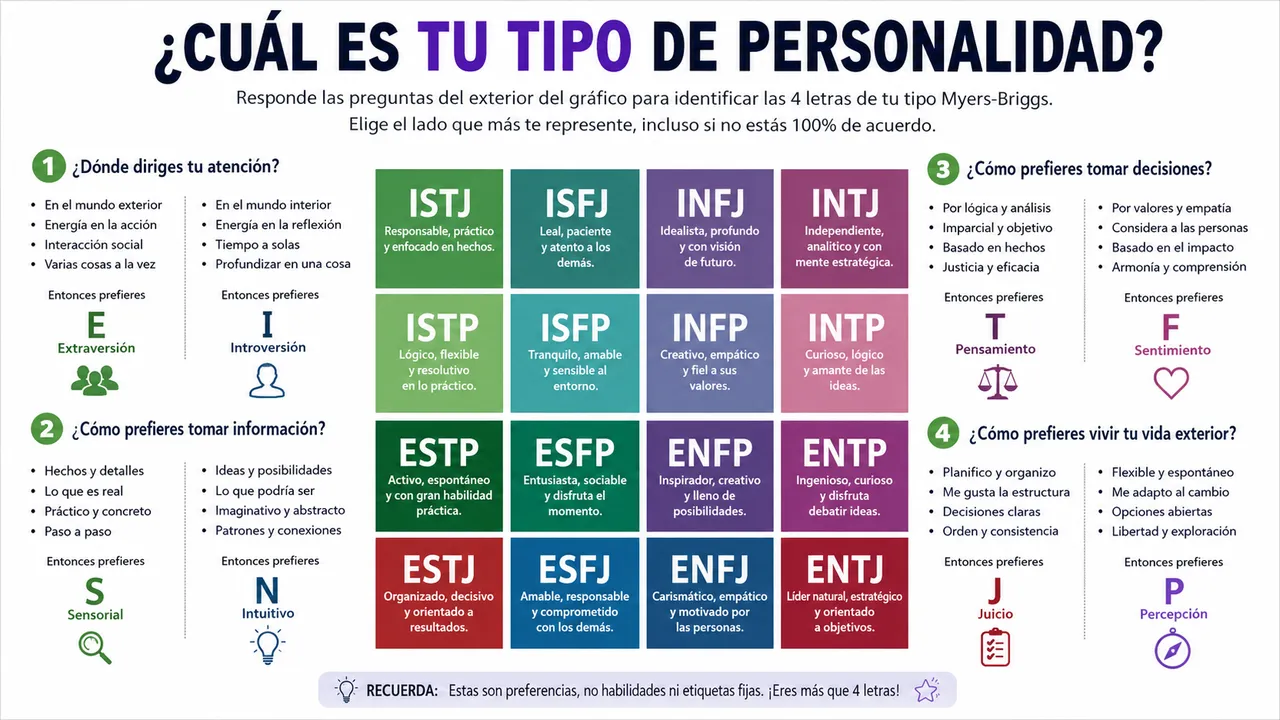 descubre los 4 tipos de personalidad en psicologia