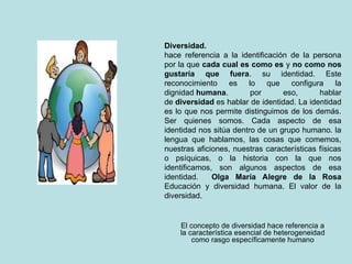 diversidad que es y cuales son sus caracteristicas