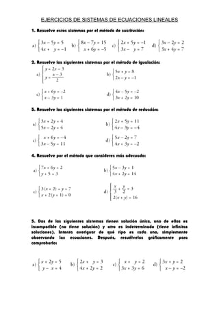 Ejercicios Sistemas de Ecuaciones 2x2: ¡Descubre TRUCOS! 2 ejercicios sistemas de ecuaciones 2x2 descubre trucos