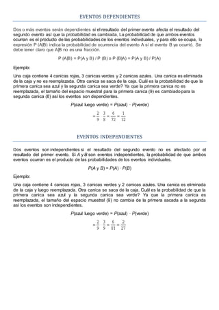 eventos independientes vs excluyentes cual elegir
