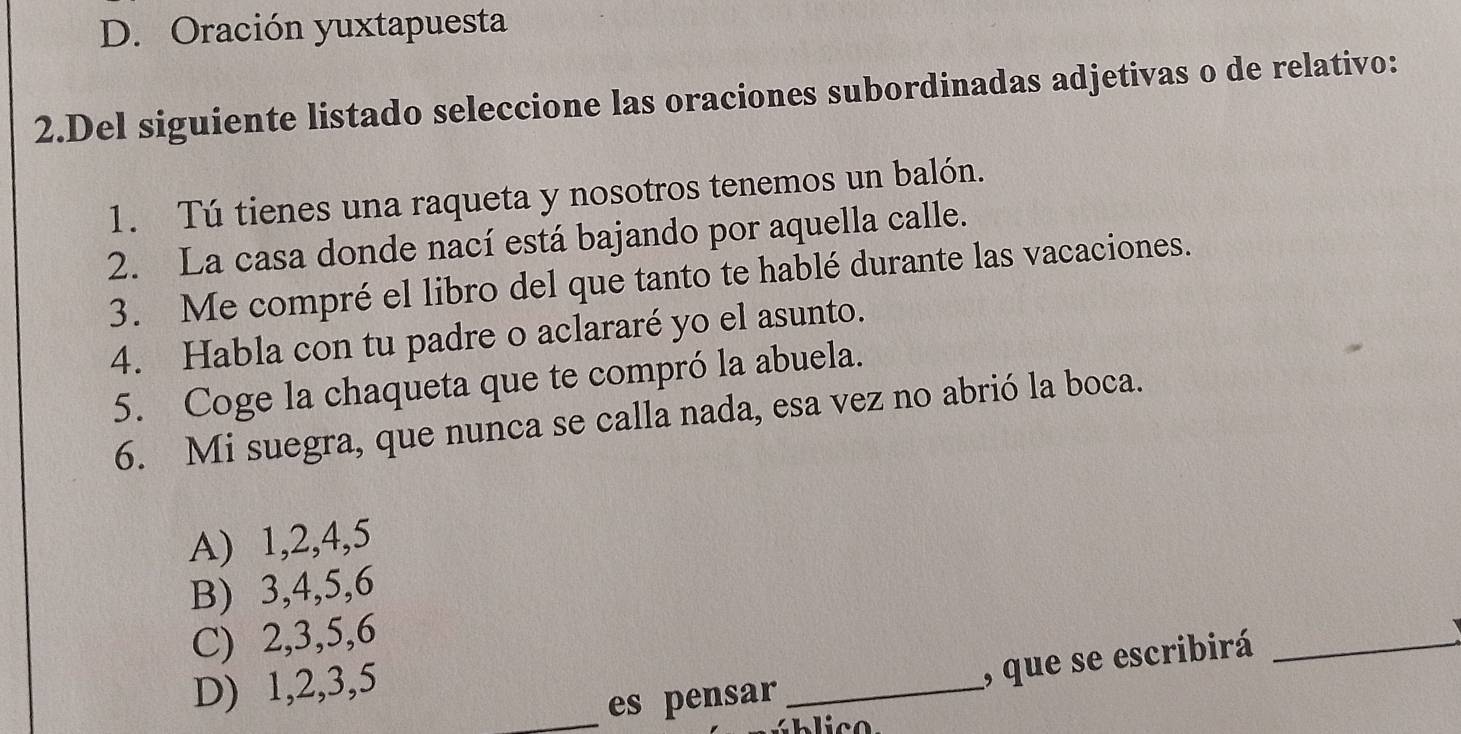 oraciones subordinadas 30 ejemplos que impresionan