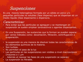 suspension definicion y clasificacion sorprendentes