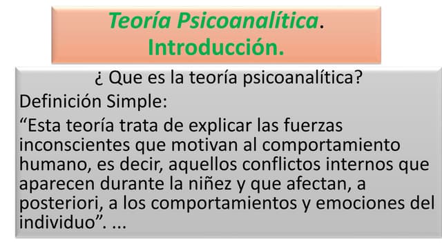 Teorías Psicoanalíticas: ¡Descubre 9 TIPOS CLAVE! 2 teorias psicoanaliticas descubre 9 tipos clave